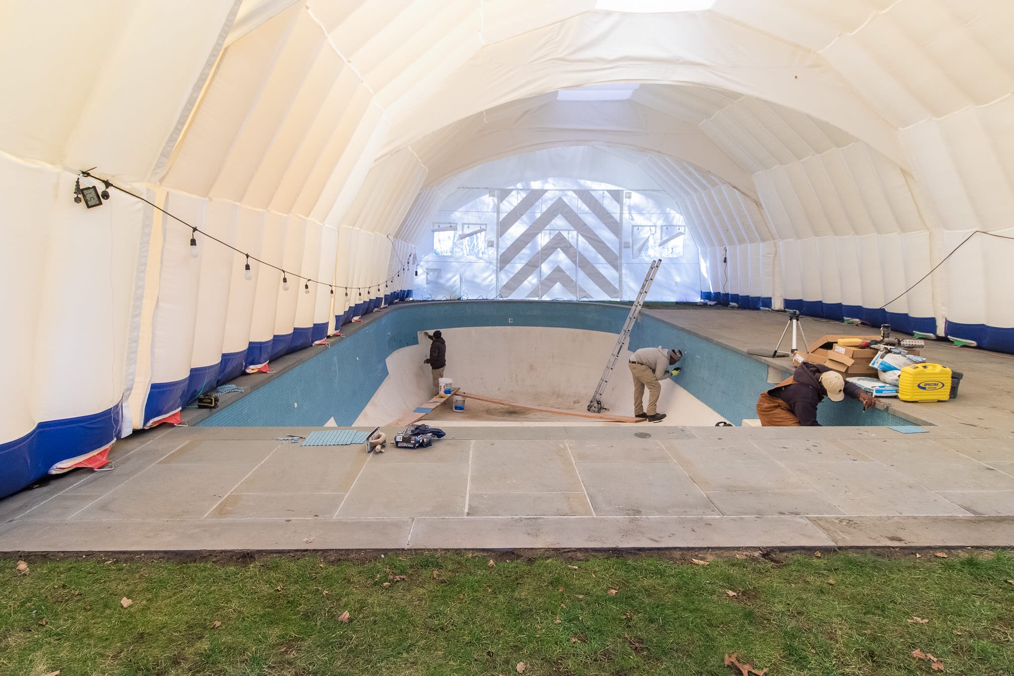 Swimming Pool Construction in Winter | Temperature-Controlled Work Environment